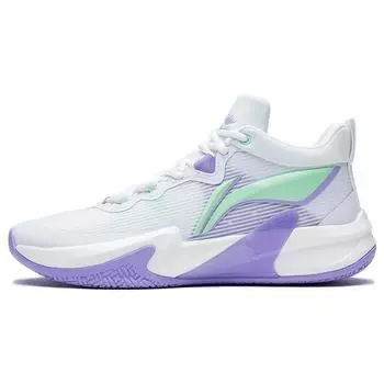 Li-Ning Легкие амортизирующие нескользящие износостойкие поддерживающие низкие баскетбольные кроссовки мужские кроссовки серые фиолетовые зеленые ABAS041-1 43