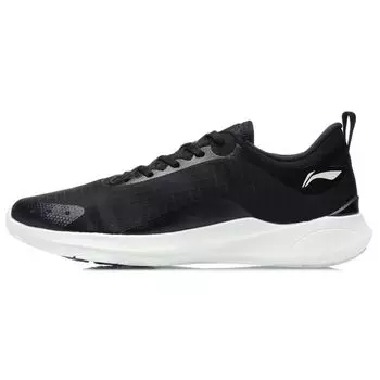 Li-Ning Легкие амортизирующие нескользящие прочные низкие кроссовки для бега мужские кроссовки черные ARBR001-4 44