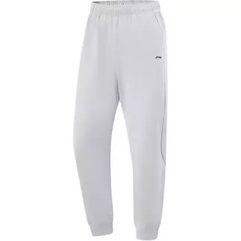 Li Ning Легкие Дышащие Брюки с Манжетами Повседневные Мужские низы Дымчато-Серый AKYU415-6 S