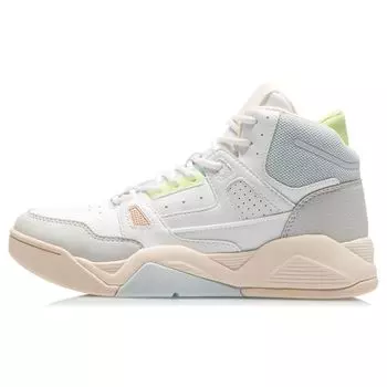 Li-Ning Легкие дышащие ретро баскетбольные кроссовки женские кроссовки белые синие AGBR084-1 35