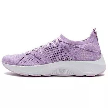 Li-Ning Легкие кроссовки Cloud Cushioning One-Piece Knitted Low-Top для бега, женские кроссовки, фиолетовые, белые ARHN124-6 36