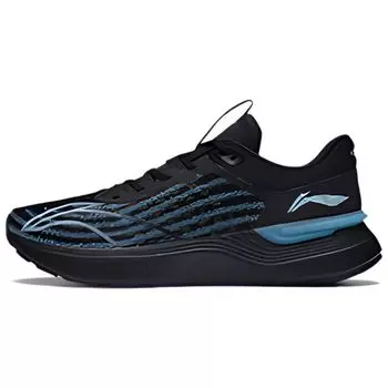 Кроссовки для бега Li-Ning Lightweight Element Soft Shock Absorbing Non-Slip Breathable Rebound Low-Top для мужчин, черные ARHS041-2 43
