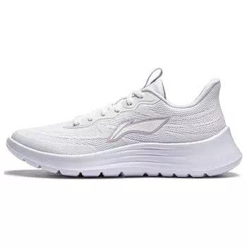 Li-Ning Легкие кроссовки Feather Series, удобные, амортизирующие, прочные, с низким верхом, женские кроссовки, белые ARSU022-1 37