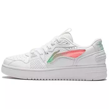 Li-Ning Легкие прочные низкие кроссовки для скейтбординга женские кроссовки стандартно-белые AGCS084-1 37
