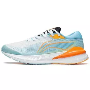 Li-Ning Легкие, высокопрочные, амортизирующие, низкие кроссовки для бега, мужские, синие, оранжевые ARHS037-1 42