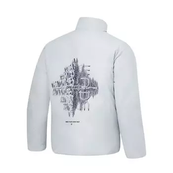 Li-Ning Letter Pattern Printed Lightweight Comfortable Reversible Jacket Men Jacket White AYMT327-3 L