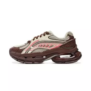 Li Ning Liejun BOW Стабильный Тренд Спортивная Поддержка Прочные Нескользящие Низкие Повседневные Кроссовки Женские Повседневные Кроссовки Коричневый Бежевый AZGV028-3 37