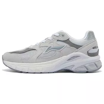 Li Ning Liejun Runner прочные нескользящие повседневные туфли с низким верхом, женские повседневные туфли серого цвета AZGT012-2 35