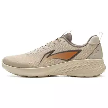 Li-Ning Lightweight Cloud Soft Rebound Casual Running Shoes Men Sneakers Beige ARSV037-10 39