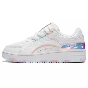 Li-Ning Lightweight Durable Low-Top Skate Shoes Women Sneakers Cloud-White AGCS248-1 36
