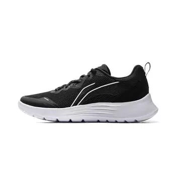 Li-Ning Lightweight Feather Series Soft Rebound Casual Running Shoes Men Sneakers Black White ARSV091-1 39