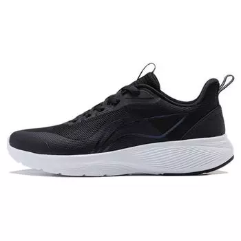 Li-Ning Lightweight Reflective Shock Absorbing Non-Slip Durable Low-Top Running Shoes Men sneaker Black White ARST063-3 43