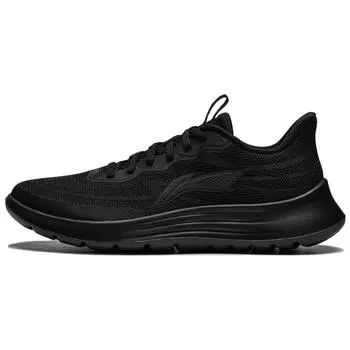 Li-Ning Lightweight Soft Rebound Casual Running Shoes Men Sneakers Black ARSU021-4 39