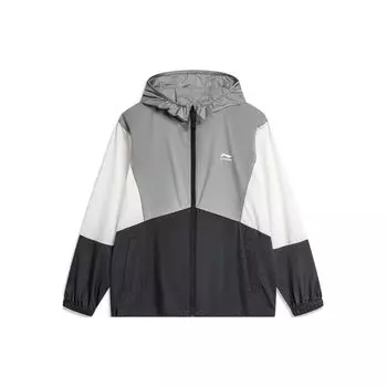 Li-Ning легкая повседневная куртка с защитой от солнца UPF50+ Softshell, мужская верхняя одежда, серо-черный цвет AFDU363-1 M