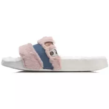 Li Ning Line Friends X Collaboration Series Friends Trendy Silent Slide Sandals Unisex Shoes Peach-Pink AGAQ031-2 41