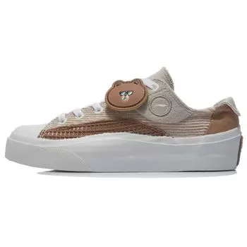 Li Ning Line Friends X Vulc Low Classic Casual Slip Resistance Lightweight Durable Ambling Low Top Skate Shoes Women Sneakers AGCR280-1 39