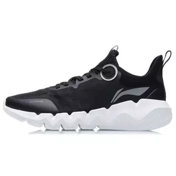 Li Ning Ln Flex Fabric амортизирующие нескользящие износостойкие дышащие легкие низкие спортивные повседневные туфли мужские кроссовки черные белые ARKR005-1 41