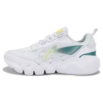 Li Ning Ln Flex нескользящие дышащие легкие повседневные туфли с низким верхом мужские кроссовки белые зеленые AGLT031-3 41