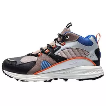Li Ning Ln Pioneer Shock Absorbation Rebound Спортивные кроссовки среднего размера для мужчин Кроссовки черные зеленые серые AGLQ139-2 45