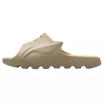 Li Ning Lnbb Slide Модные резиновые подошвы Бесшумные тапочки Мужские тапочки Хаки ABTR005-3 41