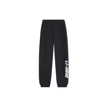 Li-Ning Трикотажные спортивные брюки с логотипом Jogger, мужские, черные, AYKS835-2 S