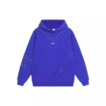 Li Ning Logo нерегулярный полый дизайн с капюшоном свитер с длинным рукавом женская толстовка с капюшоном синяя AWDSC90-3 S