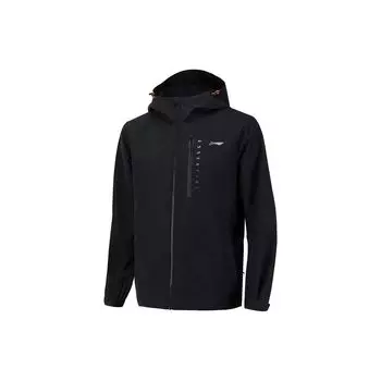 Li Ning Logo Printed Zipper Hooded 3 In 1 Jacket Men Jackets Black AWBS027-3 M