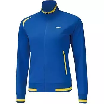 Li Ning Logo Stand Collar Кардиган Толстовка Женская толстовка Ярко-синяя AWDM546-1 S