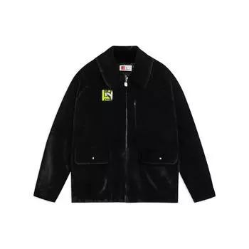 Li Ning Логотип Принт Однотонная Молния Свободная Куртка Женские Куртки Черный AFDSB44-3 S