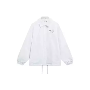 Li-Ning Свободная повседневная куртка мужская верхняя одежда белая AFDT129-2 S