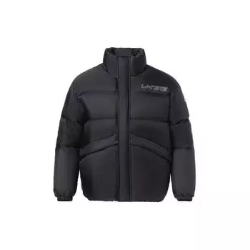Li-Ning Loose Fit Printed Warm Logo Down Jacket Men outerwear Black AYMR057-1 L