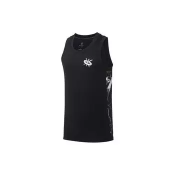 Li-Ning Свободный вязаный мужской баскетбольный жилет, черный AAYS079-1 XXL
