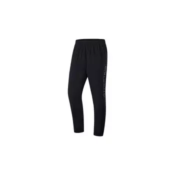 Li Ning Mens Fitness Series Letter Print Эластичный пояс Повседневные спортивные брюки мужские брюки черные AYKT523-1 M