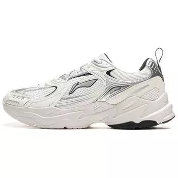 Li Ning Meteor 2K ретро мода универсальная толстая подошва амортизация нескользящая износостойкая поддержка увеличенная высота низкий верх папины туфли AGCU329-1 46