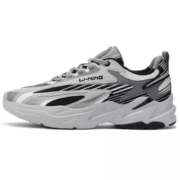 Li-Ning Meteor Bounce низкие спортивные повседневные туфли мужские кроссовки черные серые ARLS007-2 42