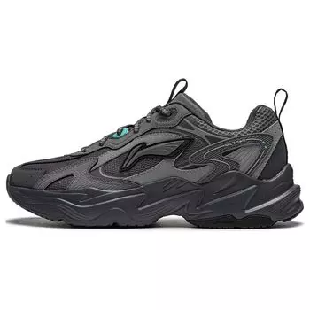Li Ning Meteor универсальные ретро-туфли для папы толстая подошва высота увеличивает амортизацию нескользящая износостойкая поддержка низкий верх повседневная обувь AGCU121-4 39
