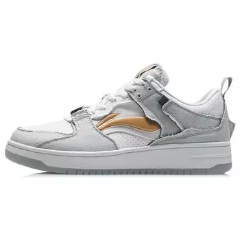 Li Ning Mici Pro удобные универсальные теплые нескользящие низкие кроссовки для скейтбординга мужские кроссовки белые серые AGCR313-5 40