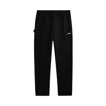 Li-Ning Mid Waist Loose Fit Knitted Sports Pants Men bottoms Black AKLUE53-1 3XL