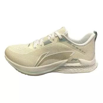 Li-Ning Minimalist Fashion Non-Slip Breathable Low-Top Casual Running Shoes Women Sneakers Beige ARBU004-3 36