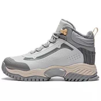 Li-Ning Minimalist Retro Non-Slip Warm High-Top Casual Shoes Women Sneakers Gray AGLU092-1 38