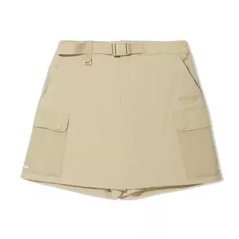 Li Ning Модная спортивная серия Простые однотонные брюки-юбка Повседневная юбка Женские юбки Флис-Коричневый ASKV300-2 L