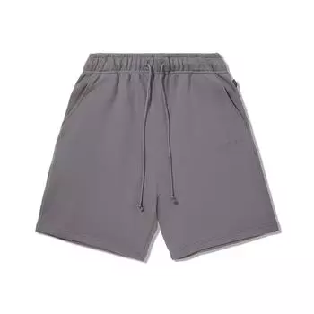 Li Ning Модная спортивная серия Простые однотонные шорты прямого кроя на шнуровке Повседневные мужские шорты Светло-серый AKSV521-2 S