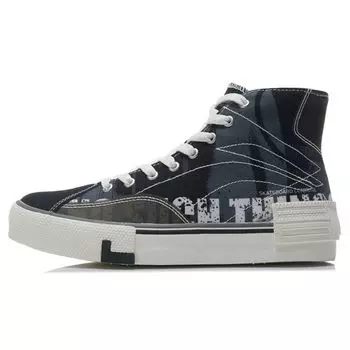 Li-Ning Модные износостойкие высокие кроссовки для скейтбординга женские кроссовки черные AETR002-1 36