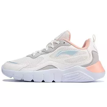 Li-Ning Модные легкие дышащие кроссовки с низким верхом для бега женские кроссовки серые белые розовые AGCQ332-2 36