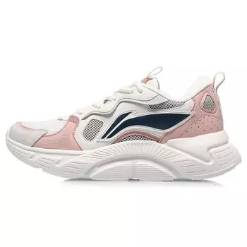 Li-Ning Модные легкие кроссовки с низким верхом женские кроссовки белые серые розовые ARLQ034-1 35