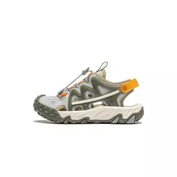 Li Ning модные нескользящие амортизирующие прочные отскакивающие детские сандалии детские сандалии зеленые YKKU006-7 25