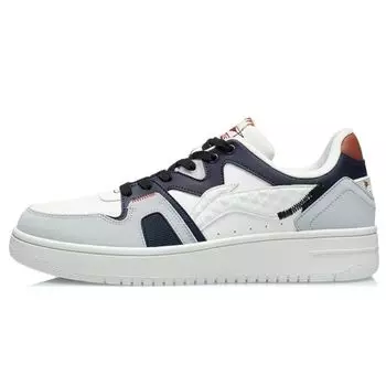 Li Ning модные повседневные нескользящие износостойкие амортизирующие низкие кроссовки для скейтбординга мужские кроссовки белые черные AGCR317-2 39