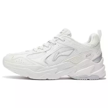 Li-Ning Модные универсальные амортизирующие нескользящие износостойкие низкие кроссовки для бега женские кроссовки белые ARLS008-3 38