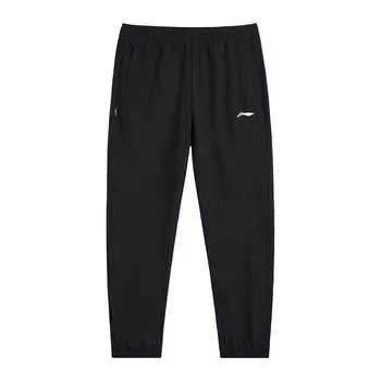 Li Ning Модные Универсальные Уличные Беговые Зауженные Трикотажные Спортивные Брюки Женские низ Черный AYKV820-1 S