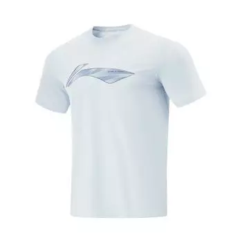 Li-Ning Moisture Wicking Round Neck Short Sleeve T-Shirt Men Tops Folk-Blue ATSV107-4 M
